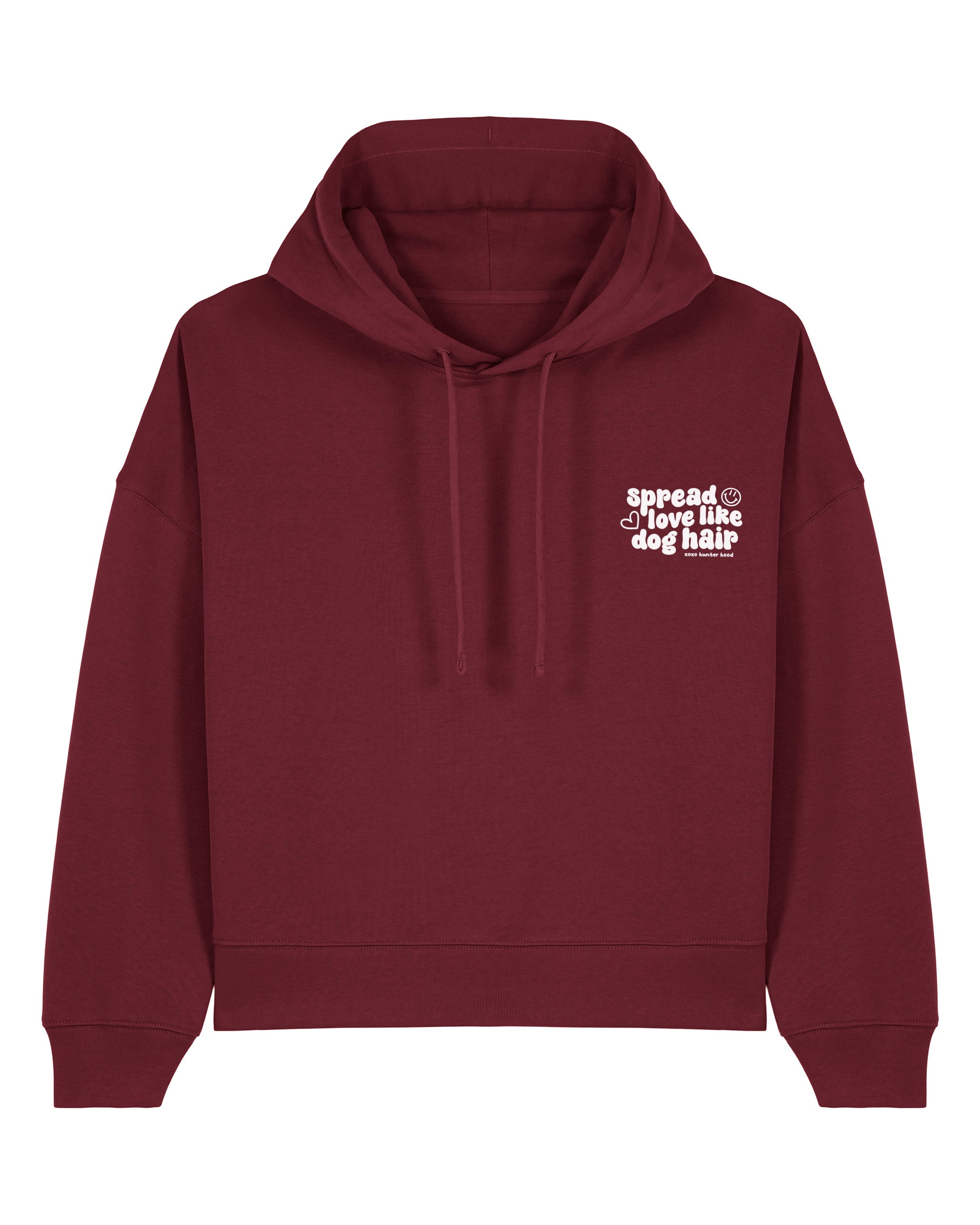 Spread love like dog hair | Cropped Hoodie