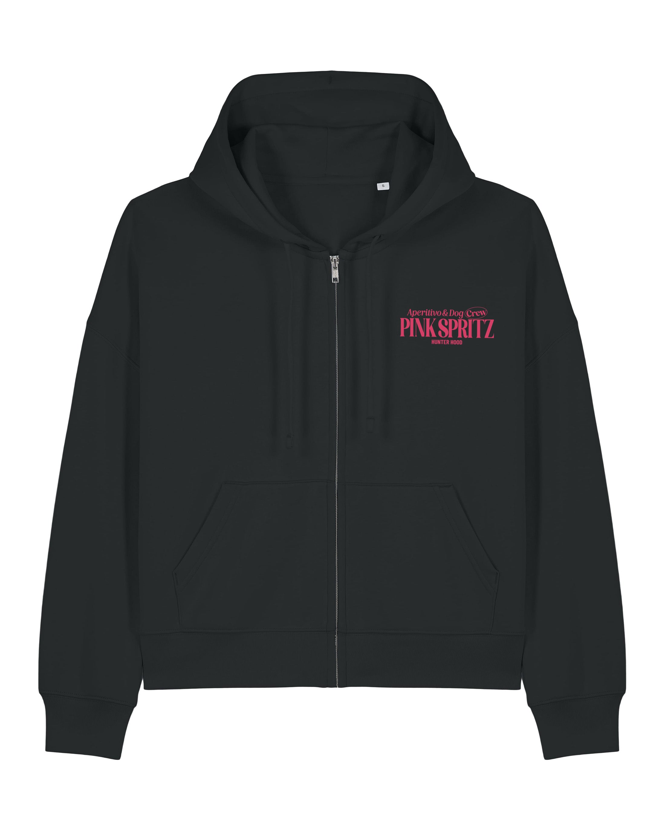Aperitivo & Dog Crew - Pink Spritz | Cropped Zip Hoodie