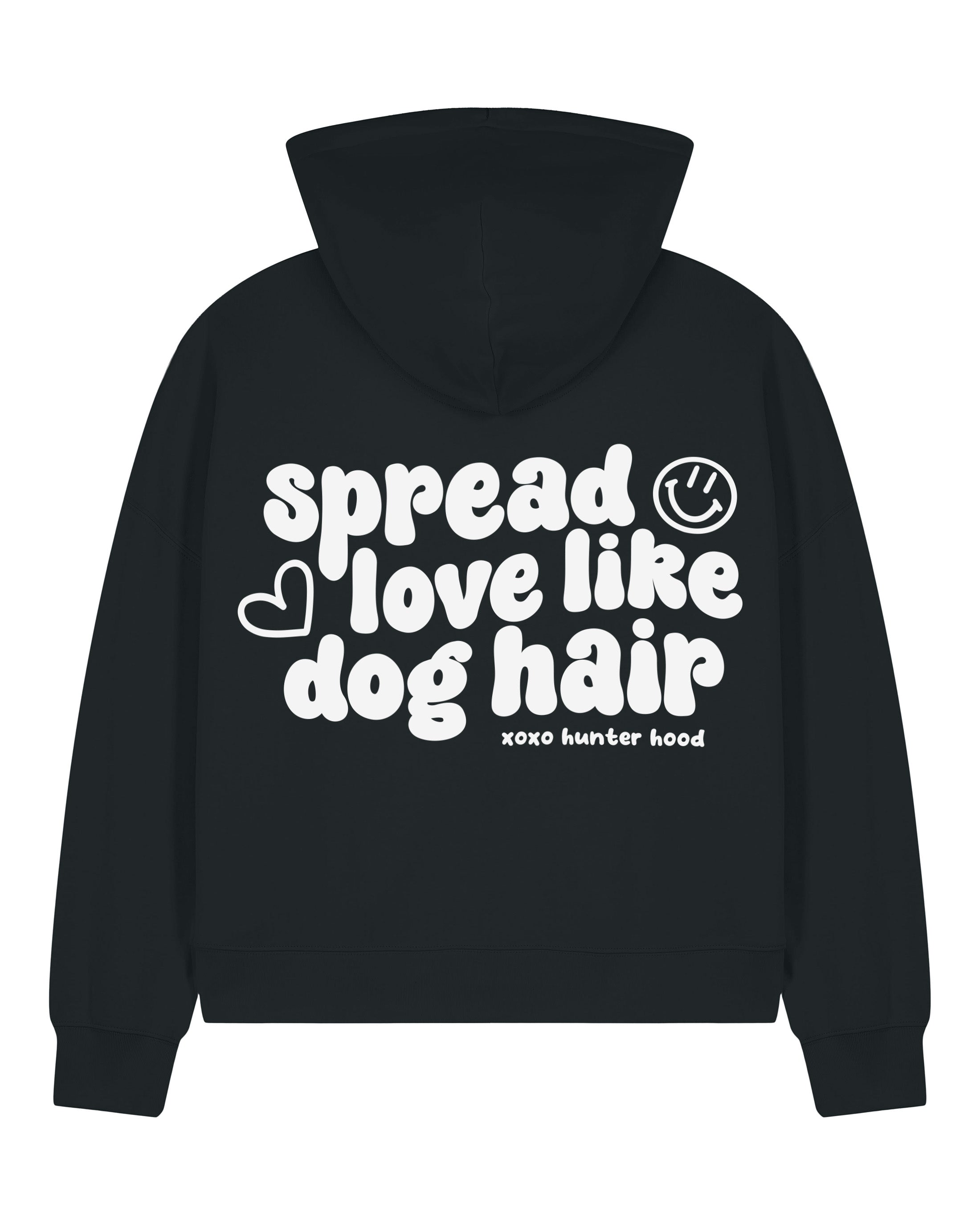 Spread love like dog hair | Cropped Zip Hoodie
