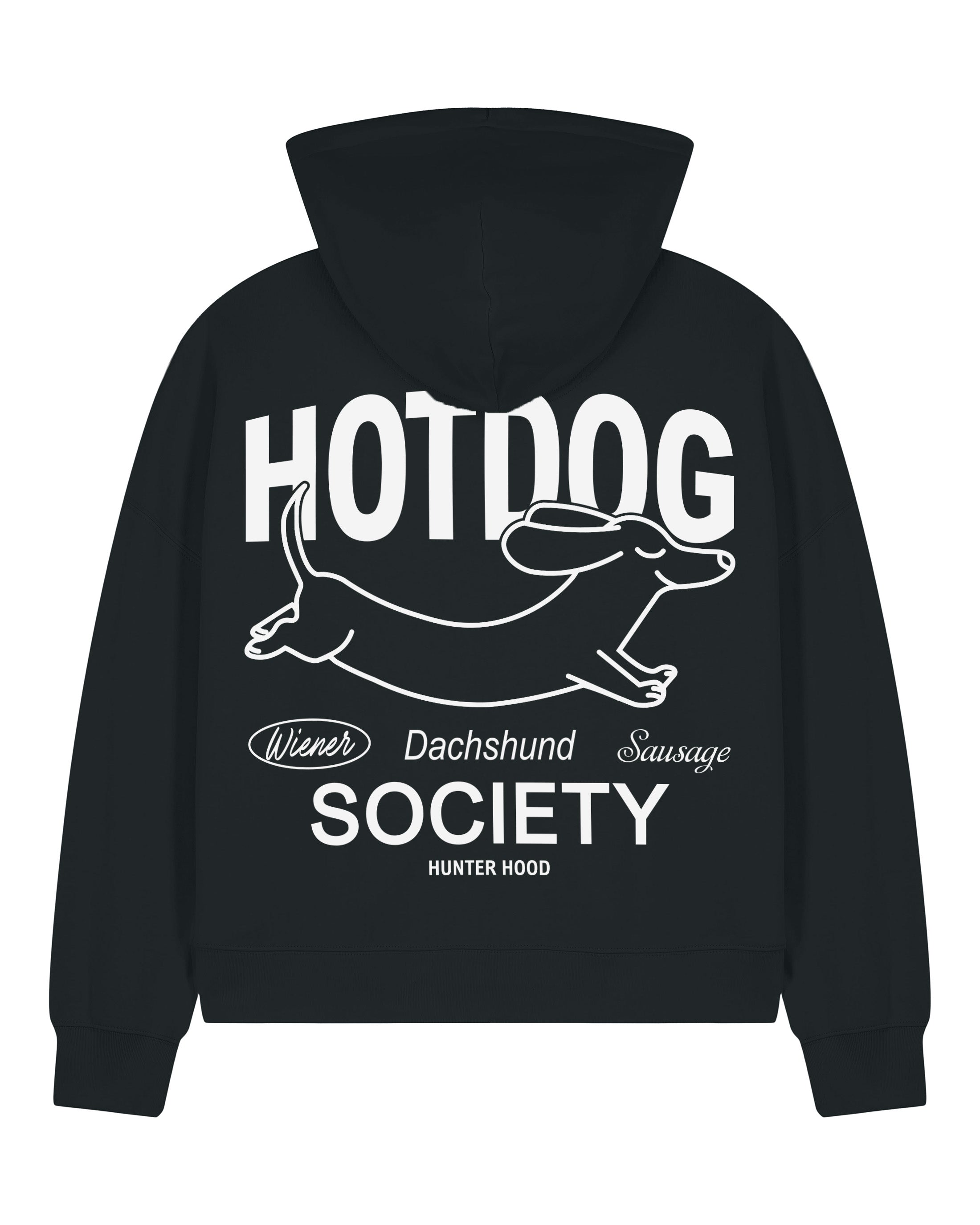 Hot Dog Society | Cropped Zip Hoodie