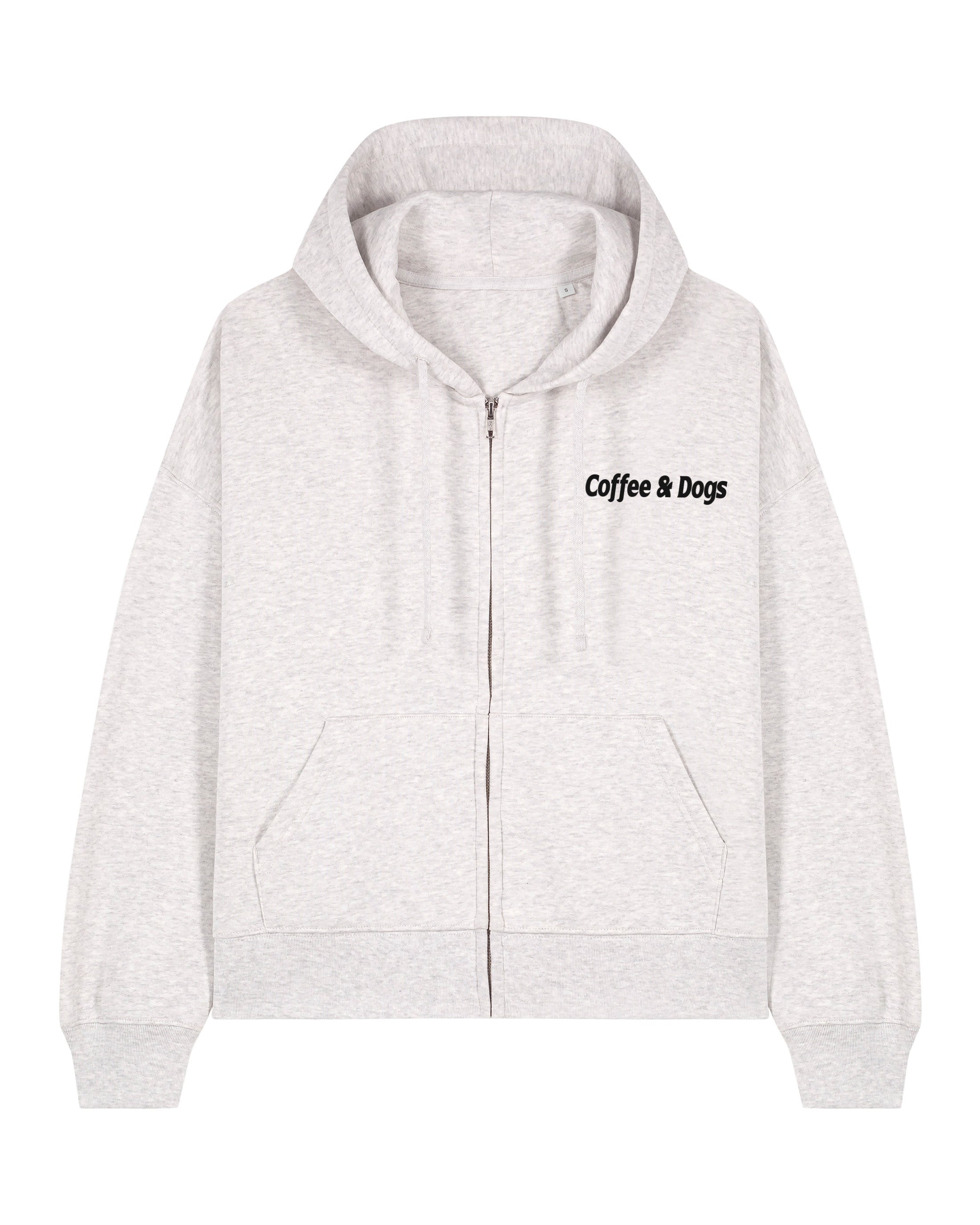 Coffee & Dogs | Cropped Zip Hoodie
