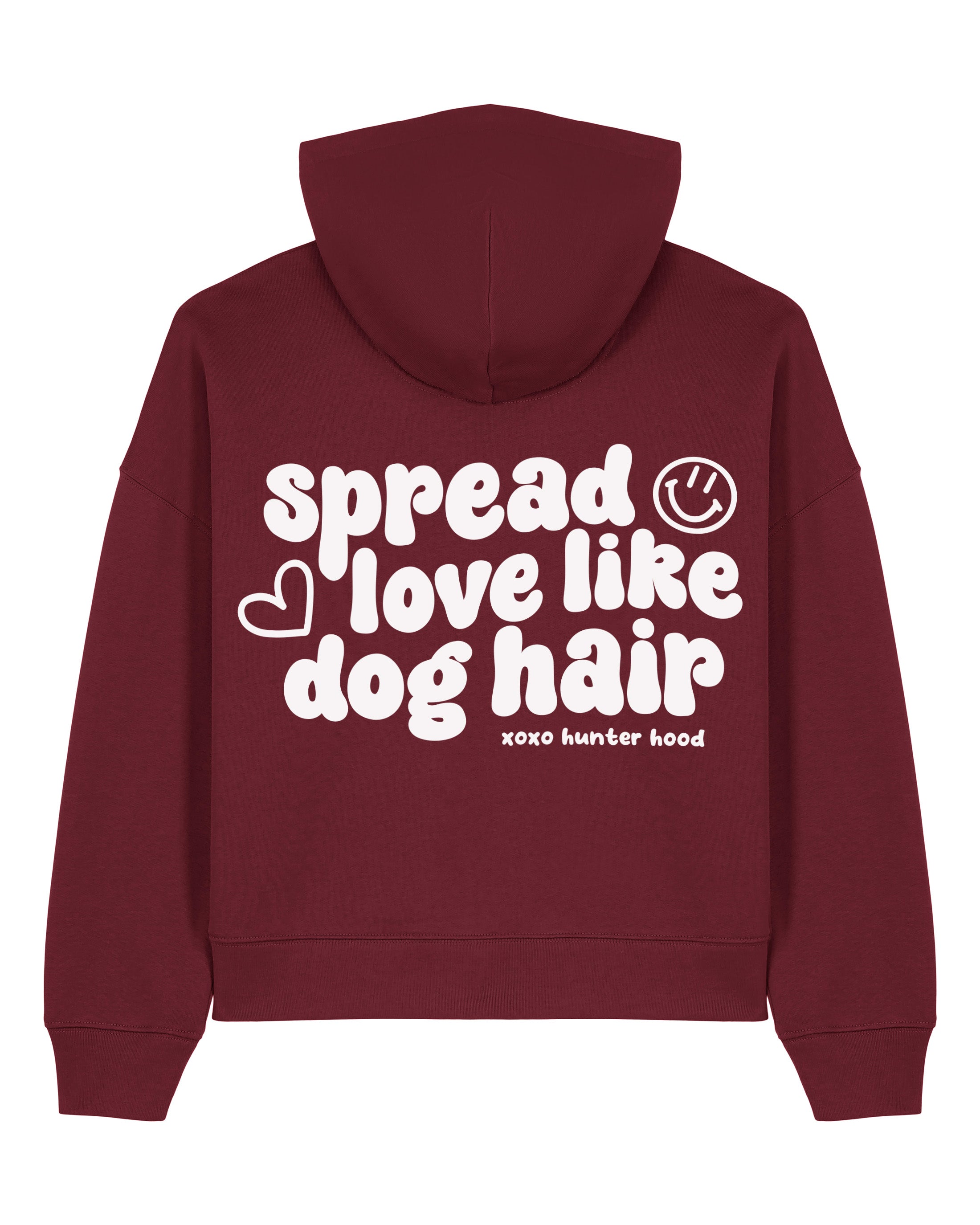 Spread love like dog hair | Cropped Hoodie
