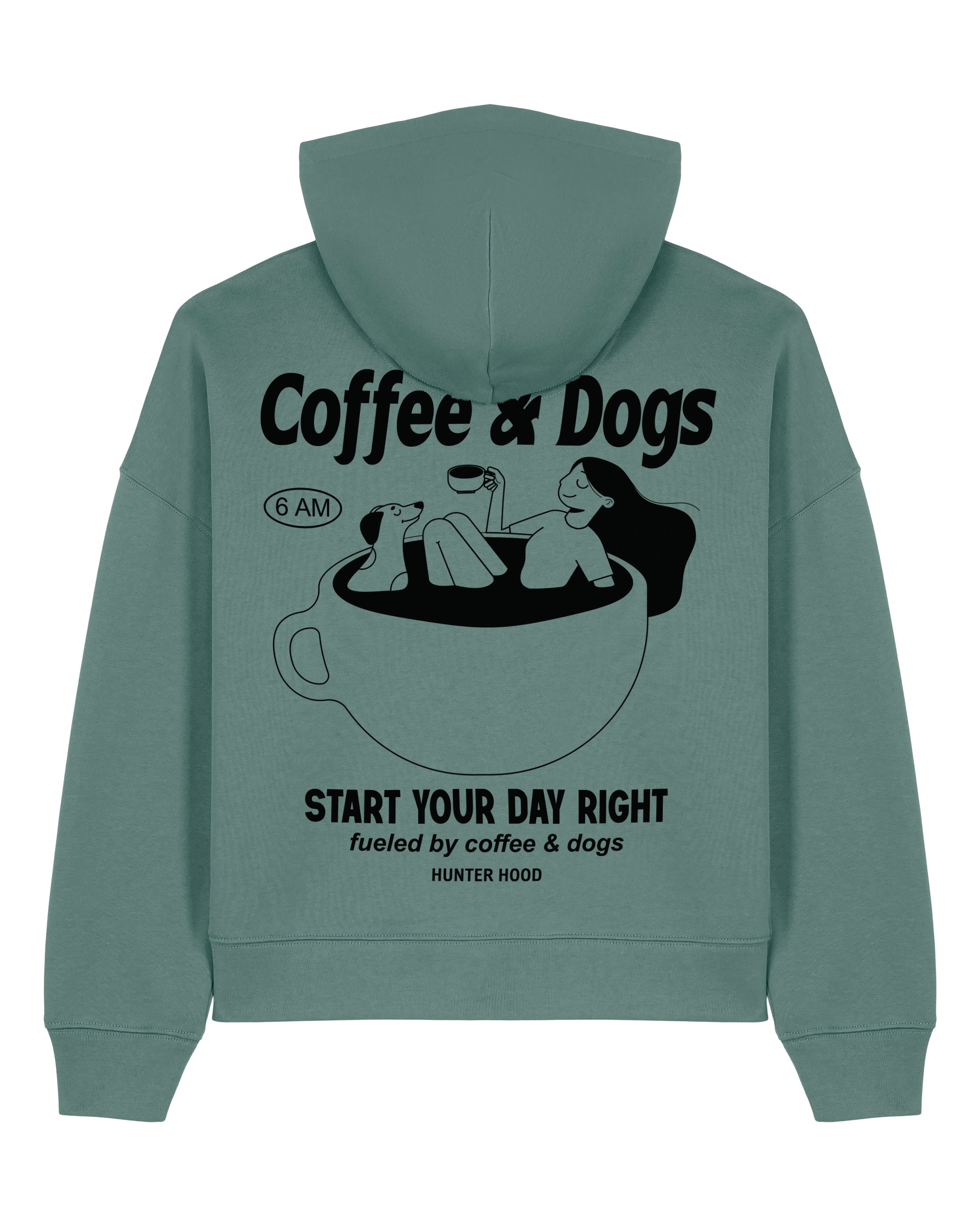 Coffee & Dogs | Cropped Hoodie