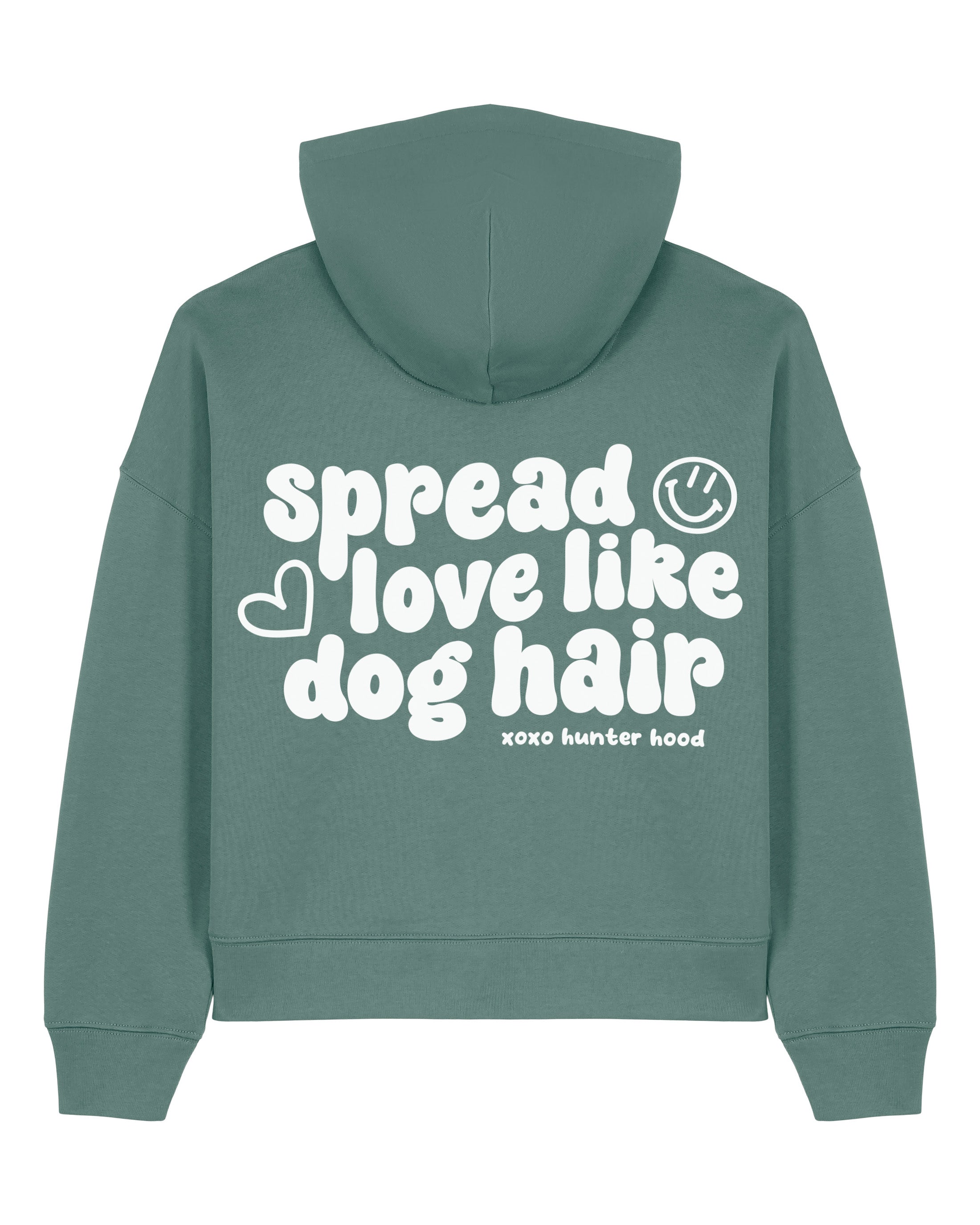 Spread love like dog hair | Cropped Hoodie