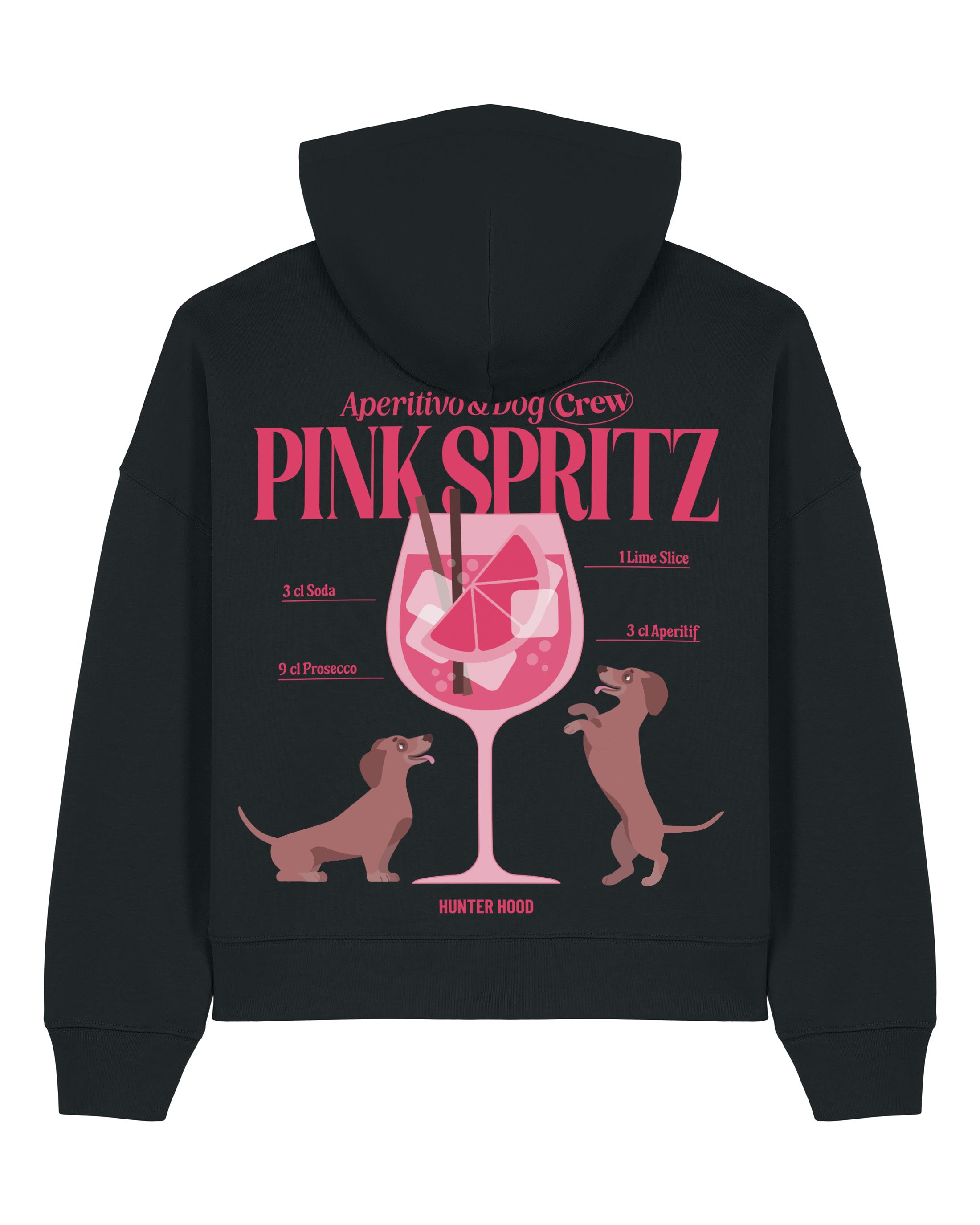 Aperitivo & Dog Crew - Pink Spritz | Cropped Hoodie