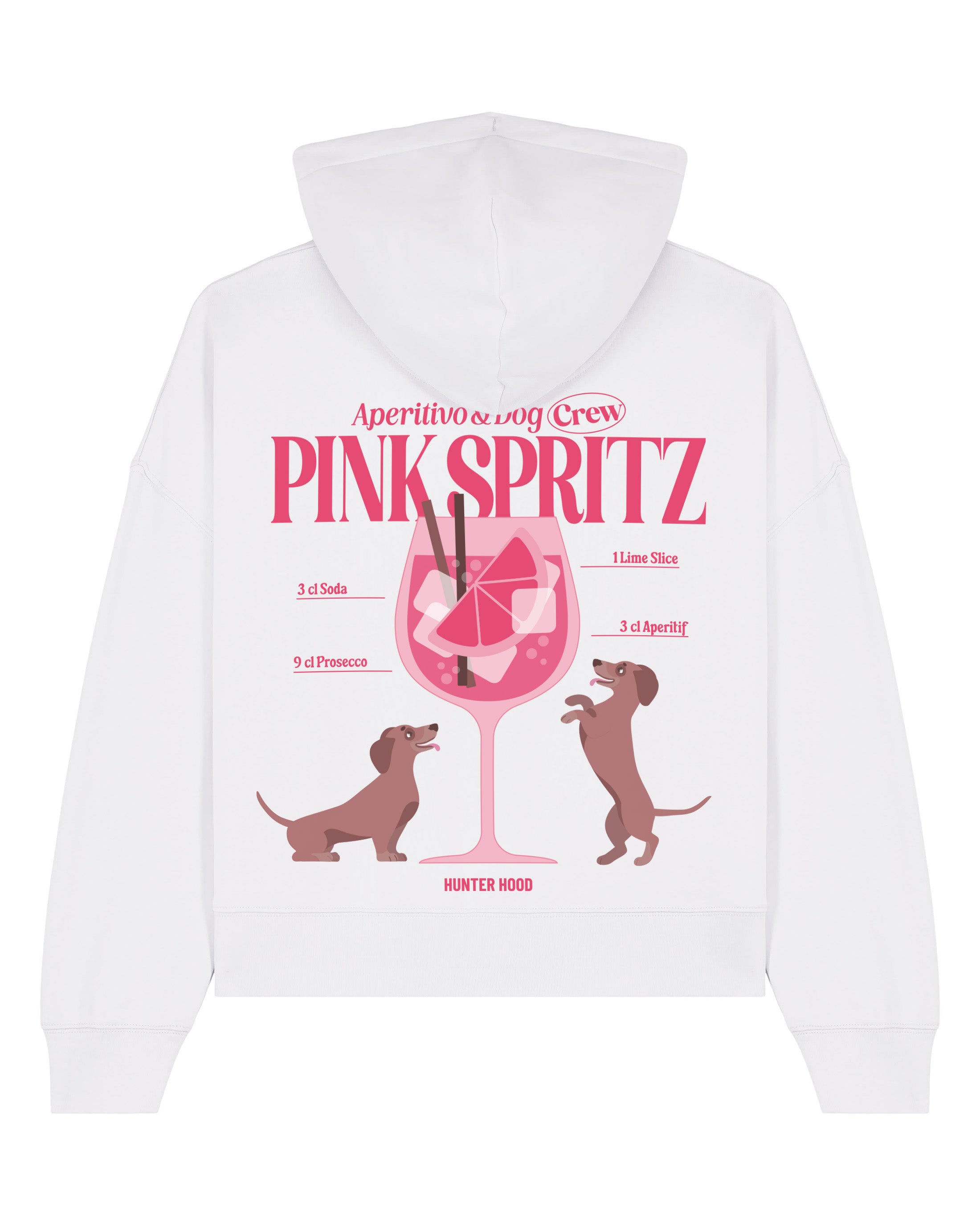Aperitivo & Dog Crew - Pink Spritz | Cropped Hoodie