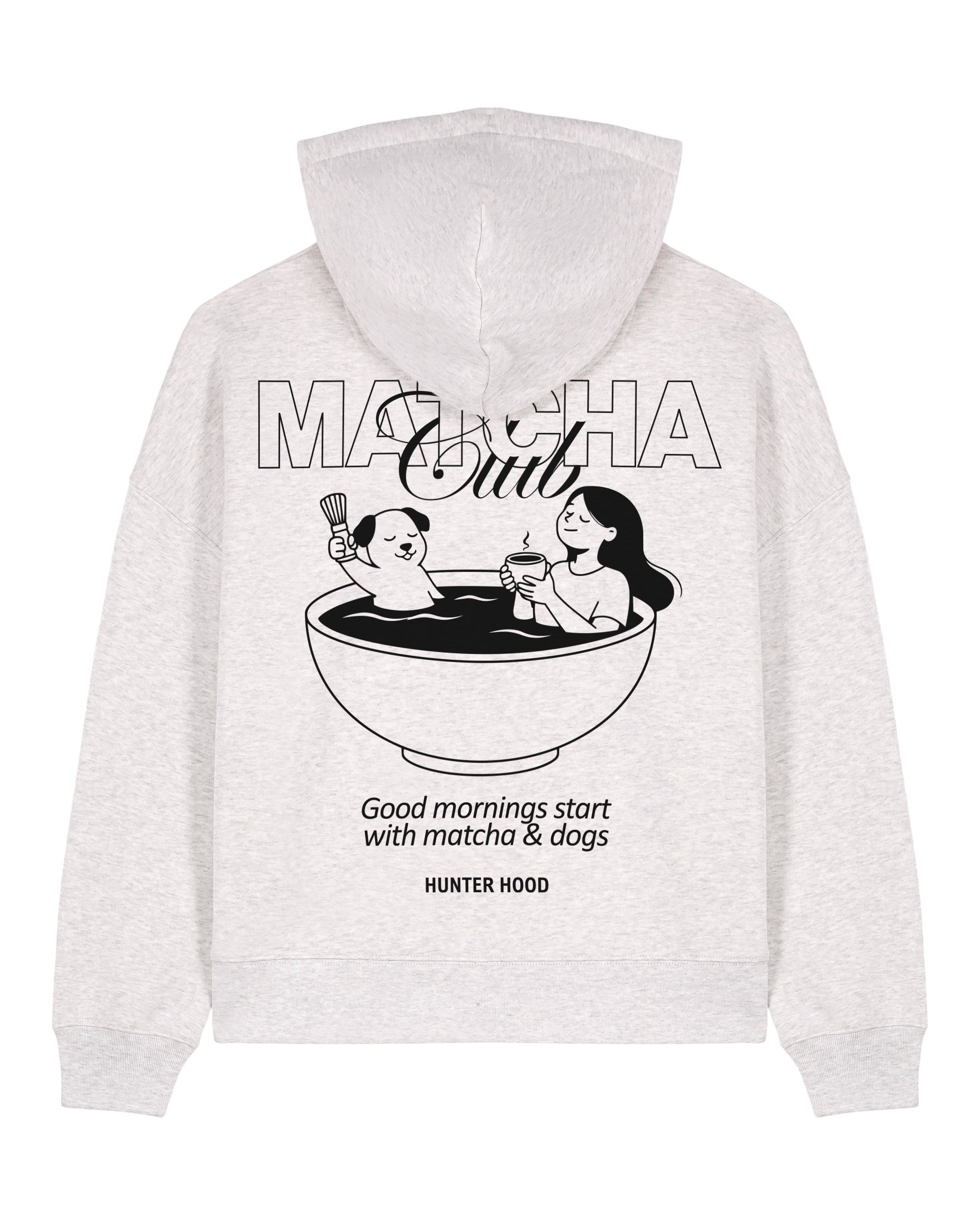 Matcha & Dogs | Cropped Hoodie