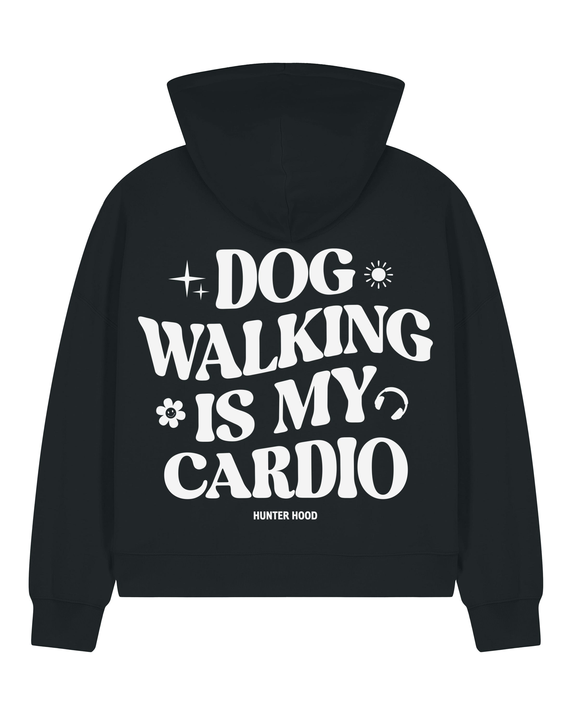 Dog walking is my cardio | Cropped Zip Hoodie