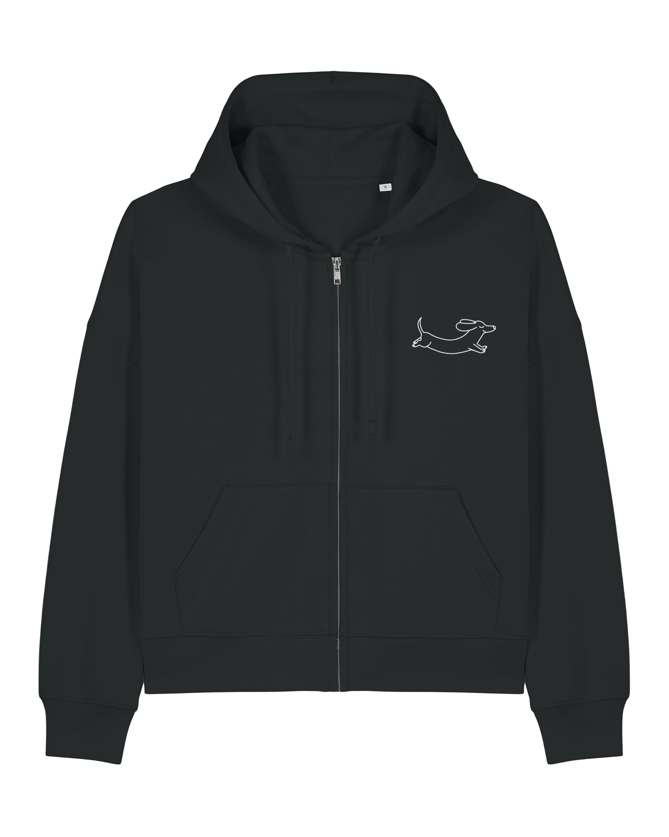 Hot Dog Society | Cropped Zip Hoodie