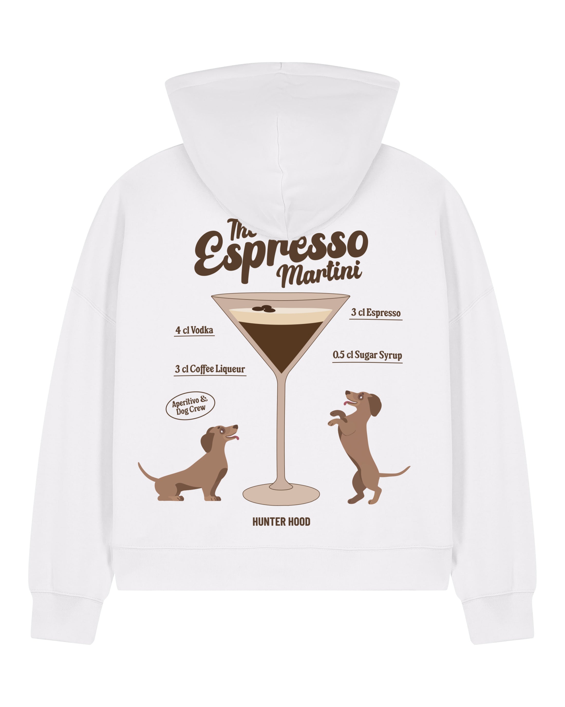 Aperitivo & Dog Crew - Espresso Martini | Cropped Zip Hoodie