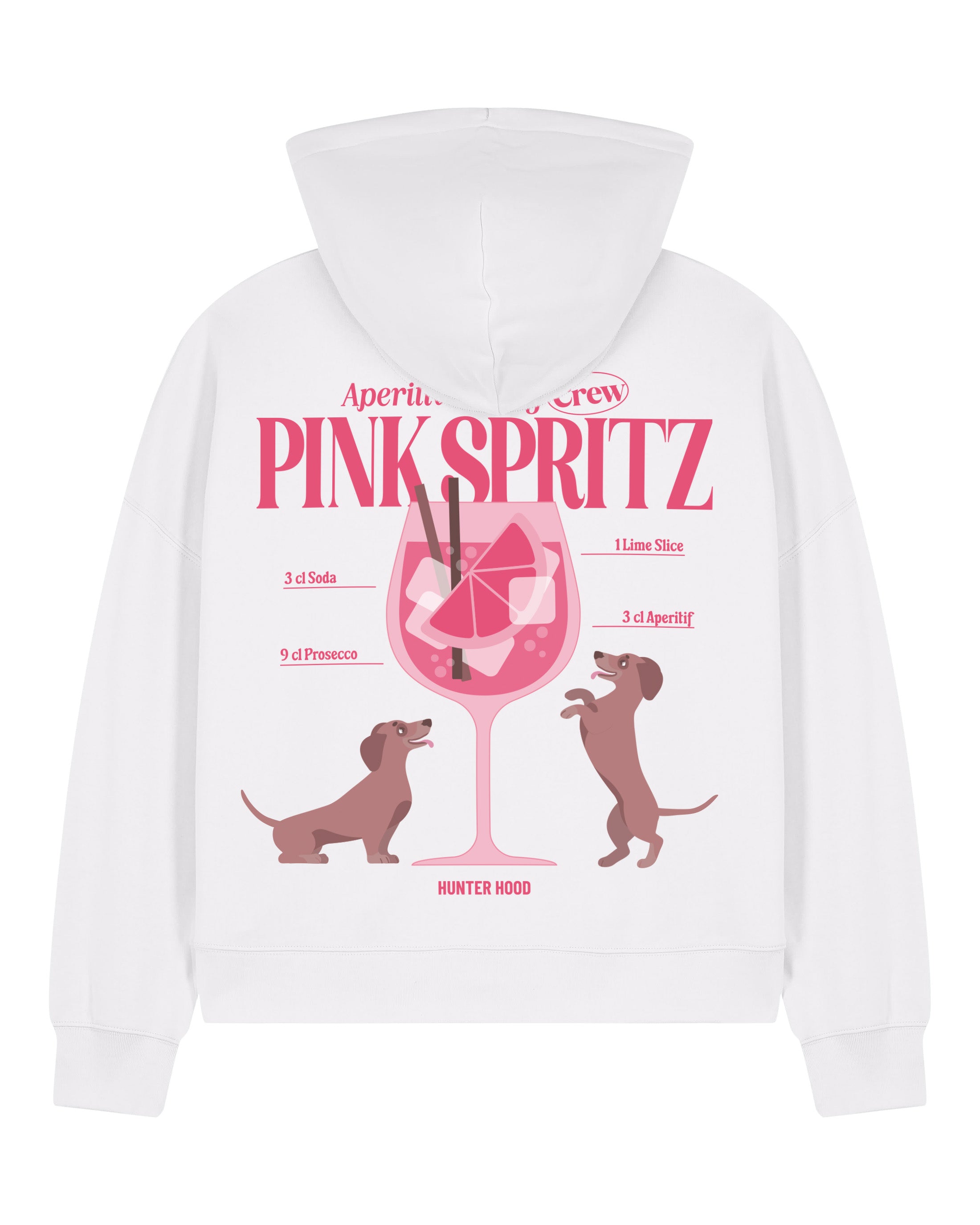 Aperitivo & Dog Crew - Pink Spritz | Cropped Zip Hoodie